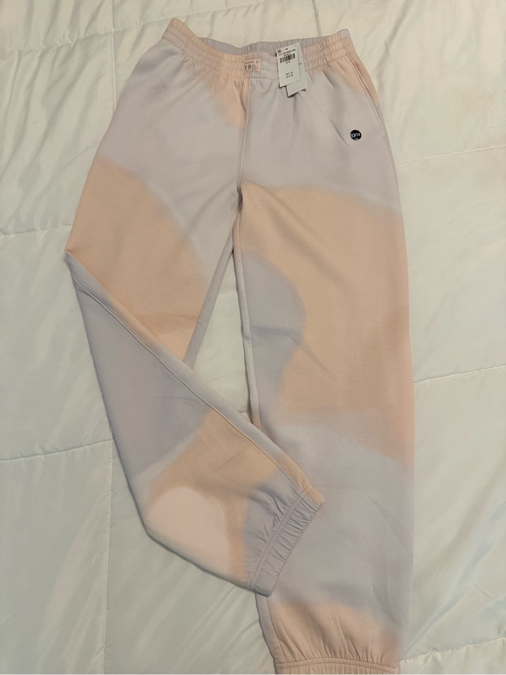 Abercrombie & Fitch Kids Pink and Cream Tie-Dye Jogger Sweatpants